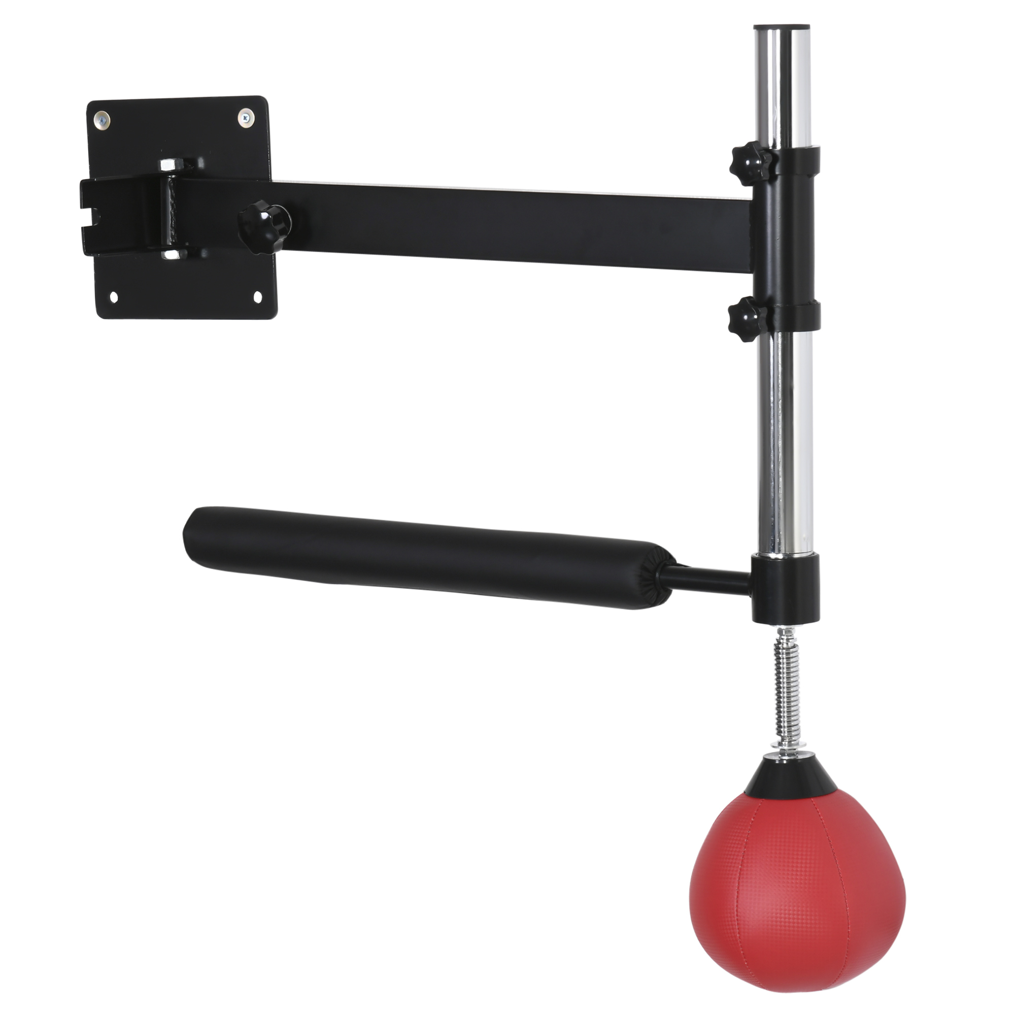 Boxgestell mit Speedball & Reflexstange, Wandmontage, höhenverstellbar, Schwarz/Rot Boxgestell mit Speedball & Reflexstange, Wandmontage, höhenverstellbar, Schwarz/Rot