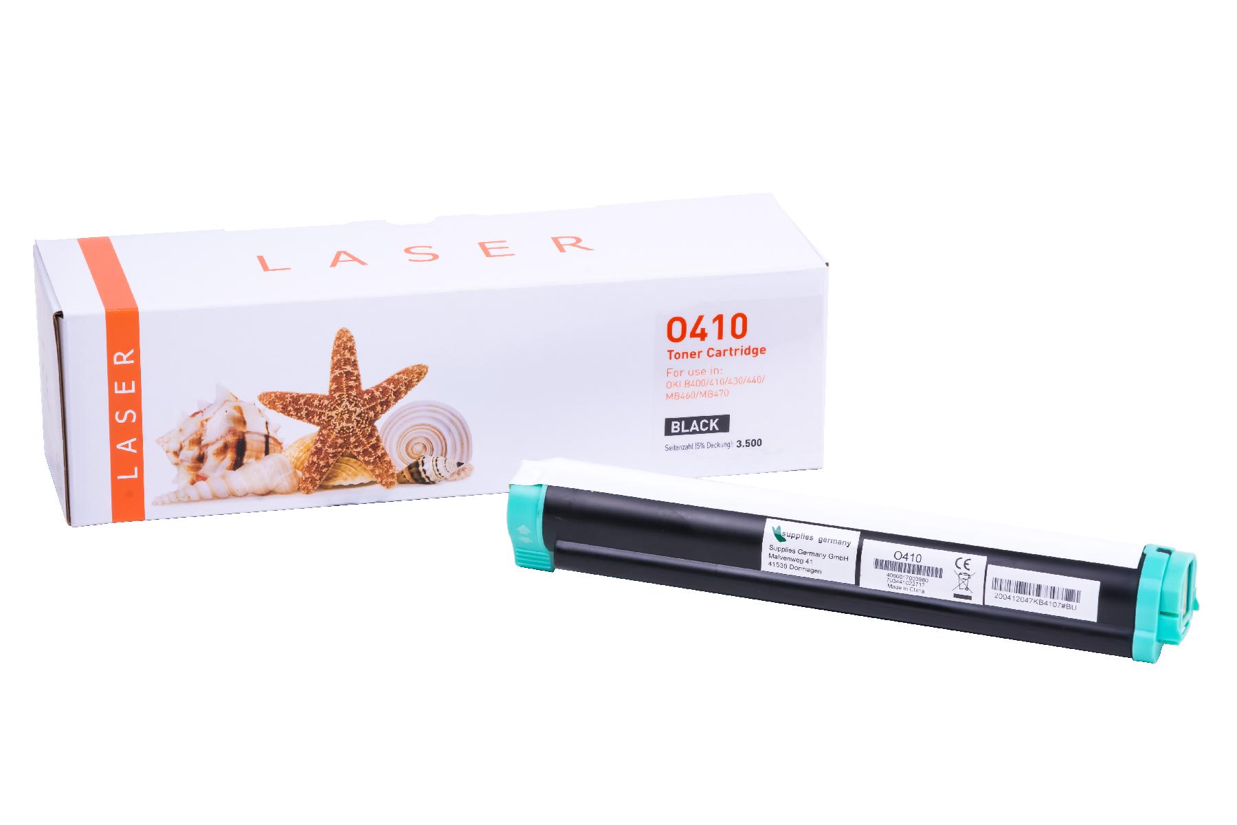 B410 alternativ Toner black für OKI  / 43979102 / 3.500 Seiten