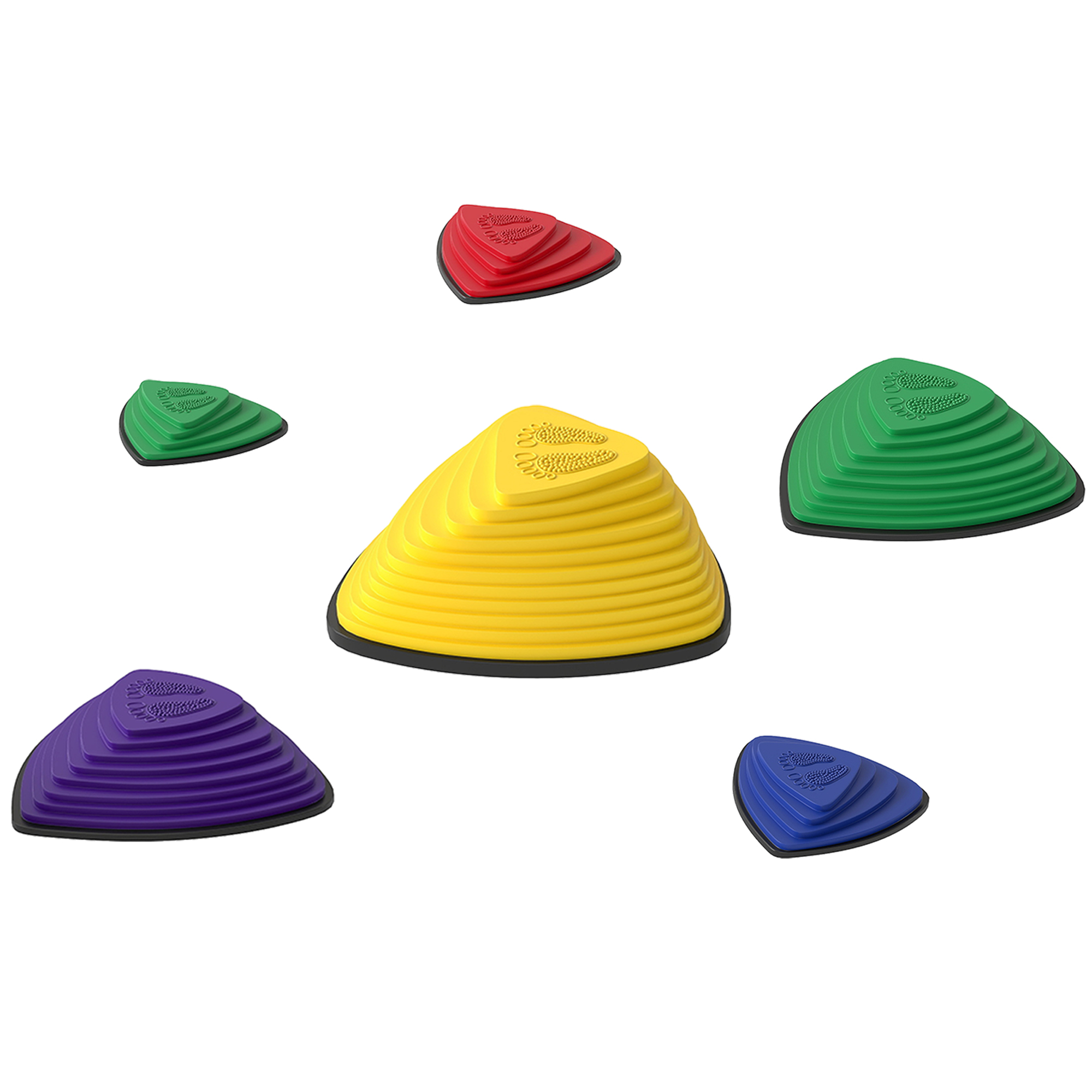 6er-Set Trittsteine, rutschfestes Design, für drinnen & draußen, stapelbar, Bunt 6er-Set Trittsteine, rutschfestes Design, für drinnen & draußen, stapelbar, Bunt