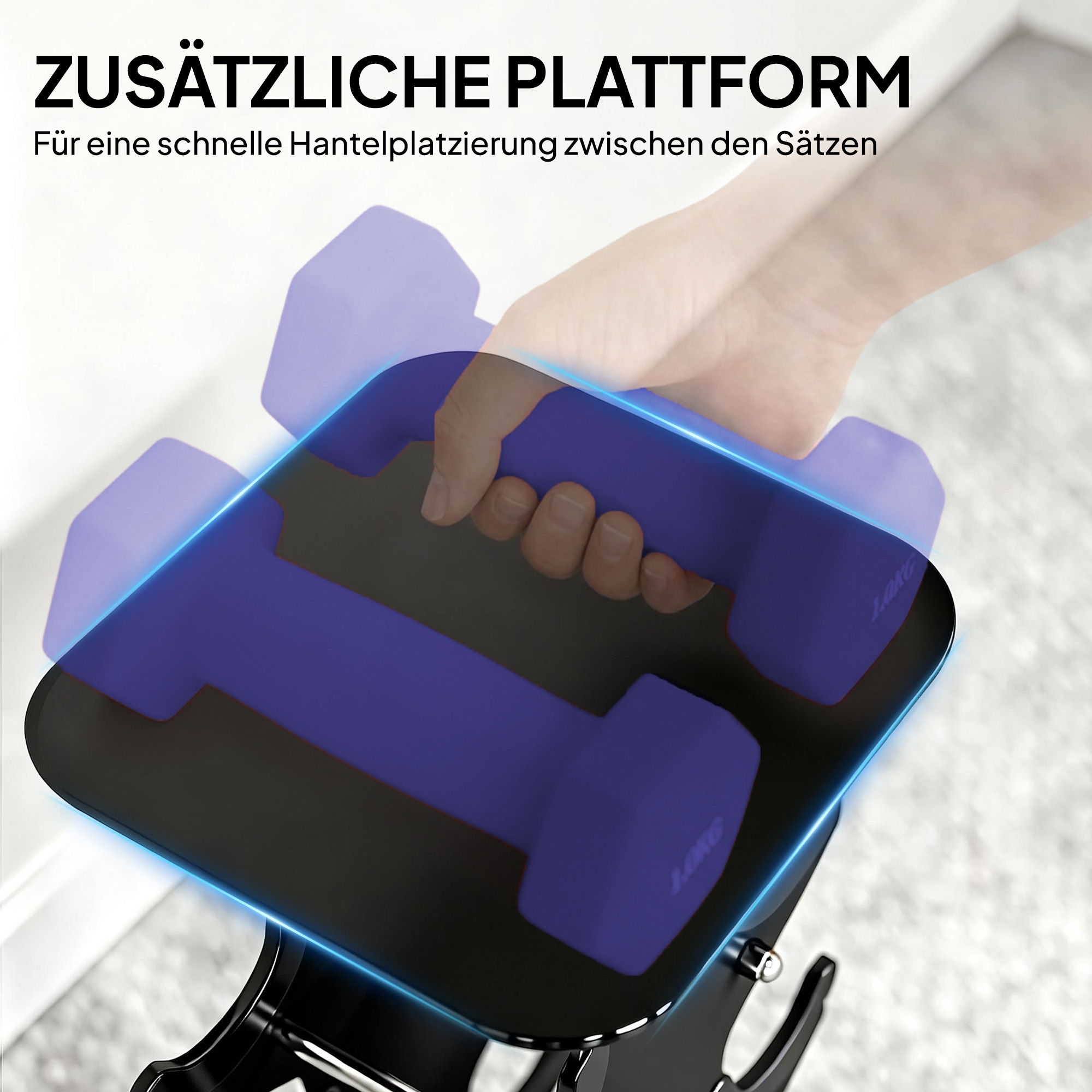 Hantel-Set 3 Paar Kurzhanteln mit Aufbewahrungsständer rutschfeste Griff, 1-5 kg Hexagon