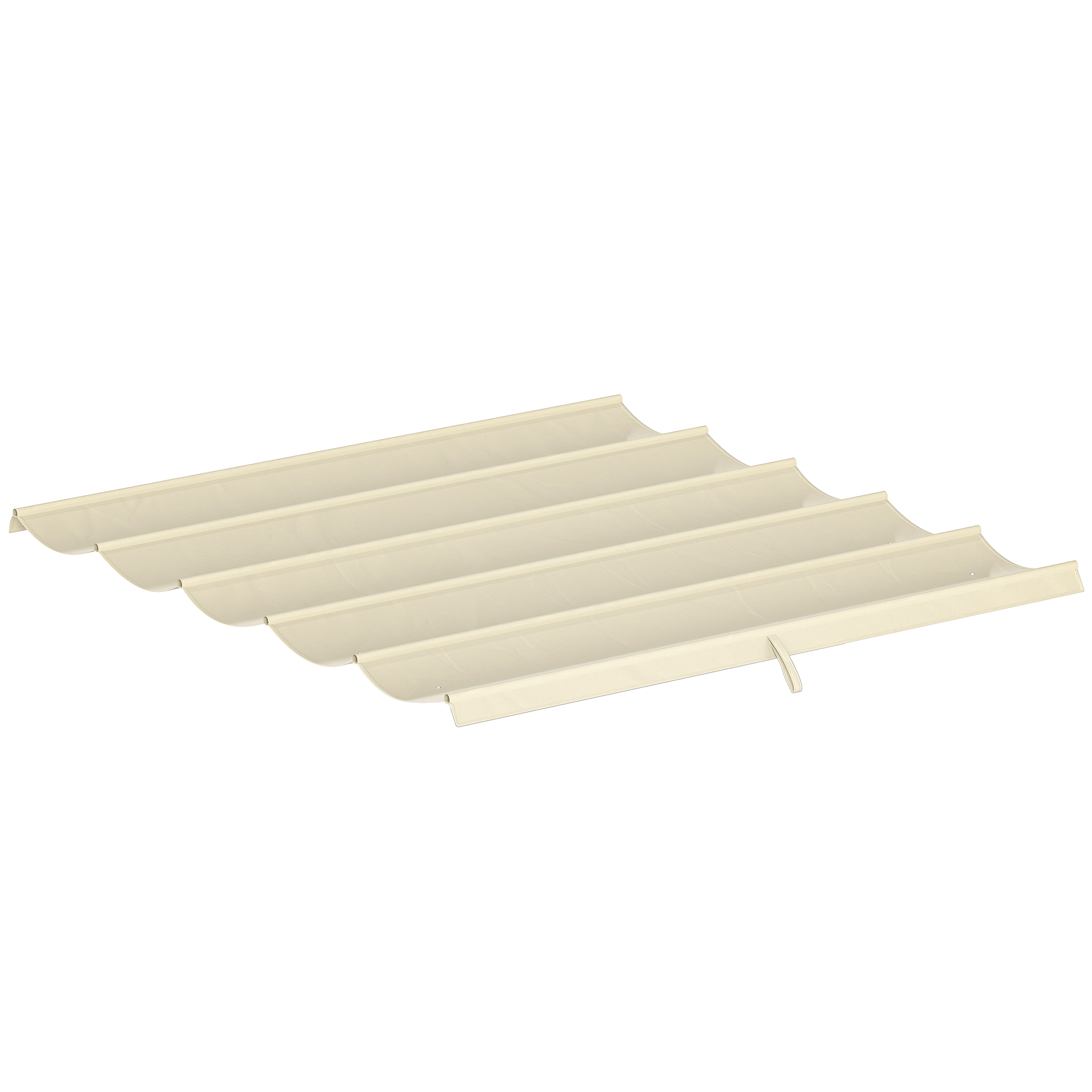 Ersatzdach für 3 x 3 m Pergola, einziehbar, mit Regenabflusslöchern, wetterfest, Polyester, Cremeweiß