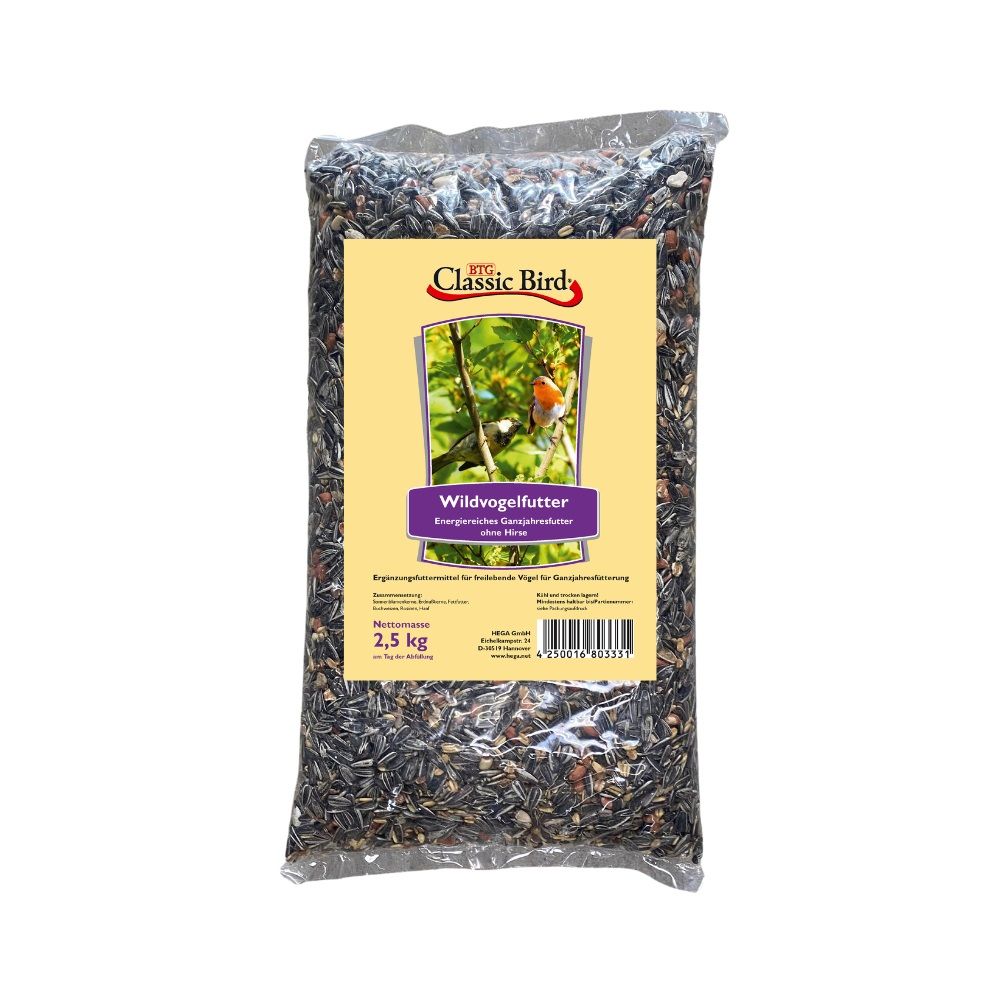 Classic Bird Wildvogelfutter ohne Hirse - 2,5 Kg Classic Bird Wildvogelfutter ohne Hirse - 2,5 Kg