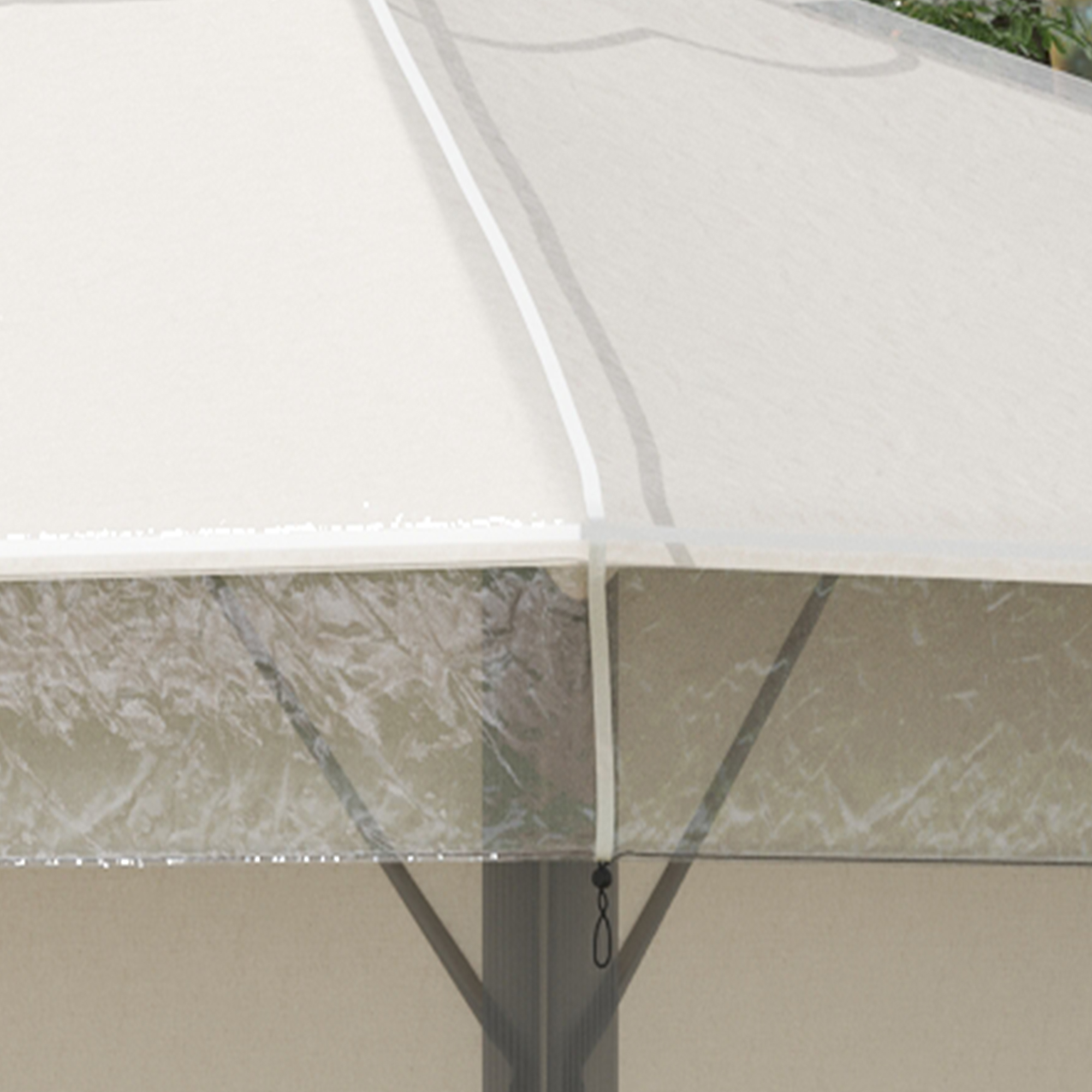 Pavillon-Regenabdeckung, Gartenpavillon-Schutz, windfest, wasserfest, Kunststoff-Plane, 300L x 300B x 80H cm