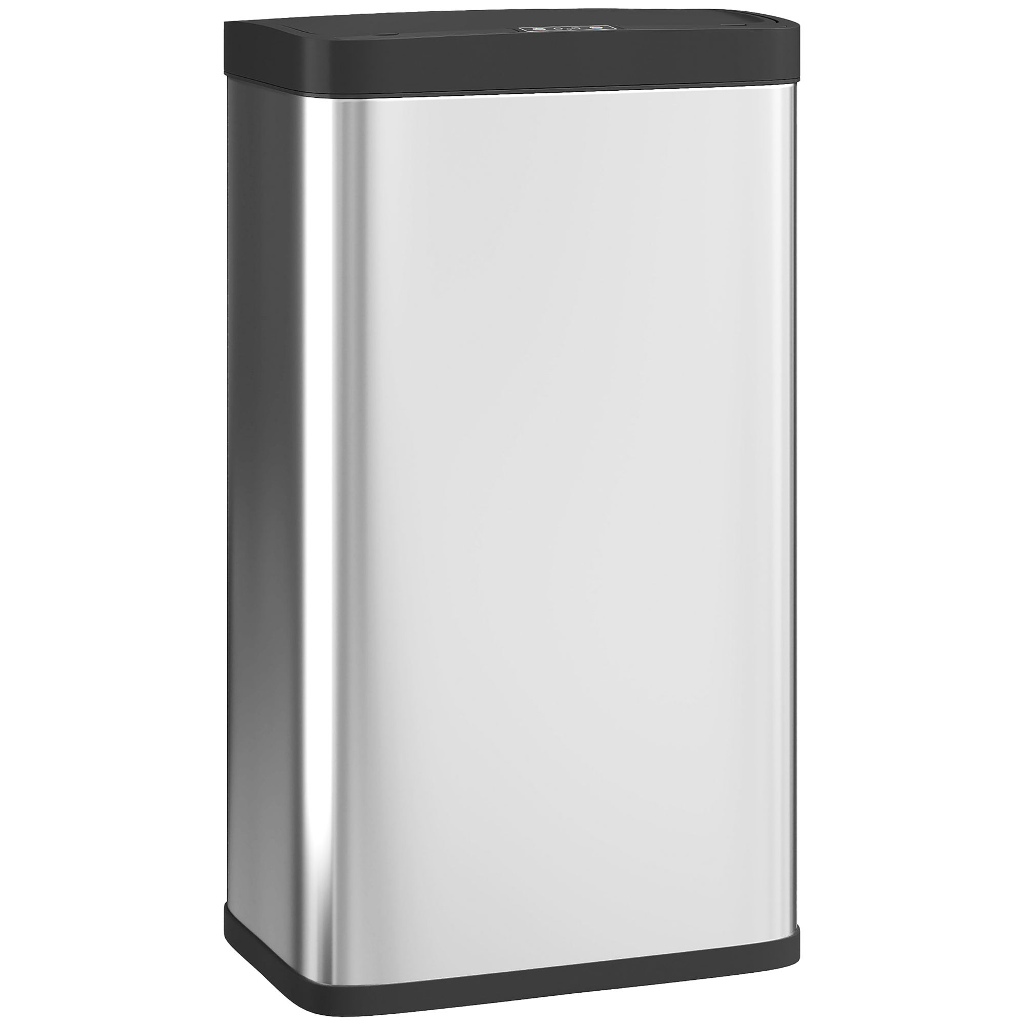 Sensor-Mülleimer, 45L Küchenmülleimer mit Soft-Close-Deckel, Bewegungssensor für Küche, Schlafzimmer, Büro, Silber
