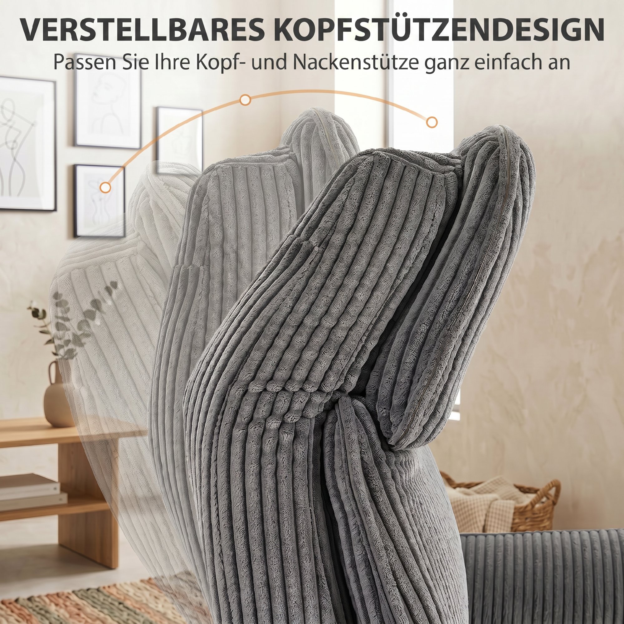 Relaxsessel Elektrisch Verstellbar Fernsessel mit Liegefunktion, 2 Motoren Drehbar TV Sessel mit USB-Anschluss