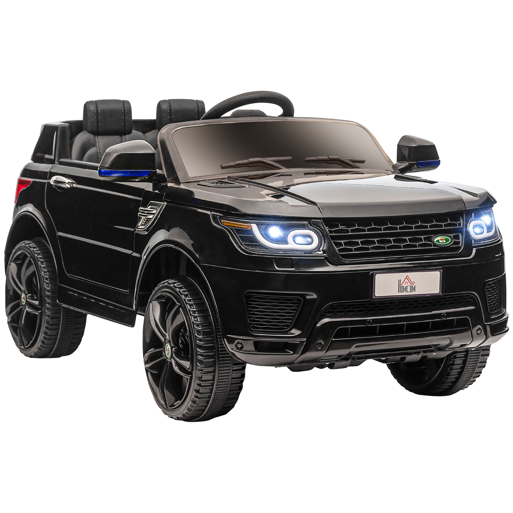 Kinder-Elektroauto SUV, bis 5 kmh/h, mit Sicherheitsgurt, Fernbedienung, Scheinwerfern, Musikfunktion, schwarz