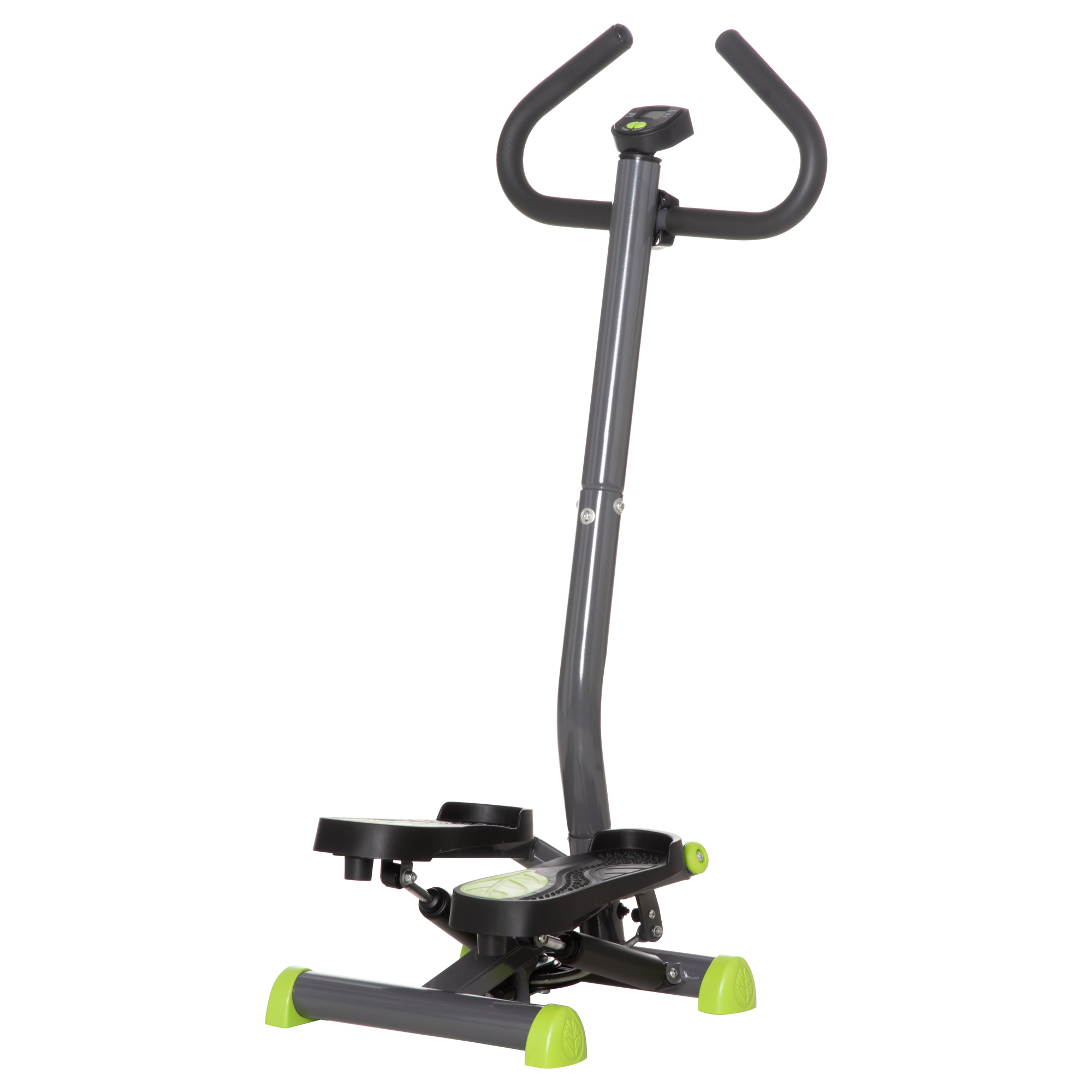 Stepper mit LCD-Monitor 55 x 44 x 108cm Stahl Grau+Grün+Schwarz