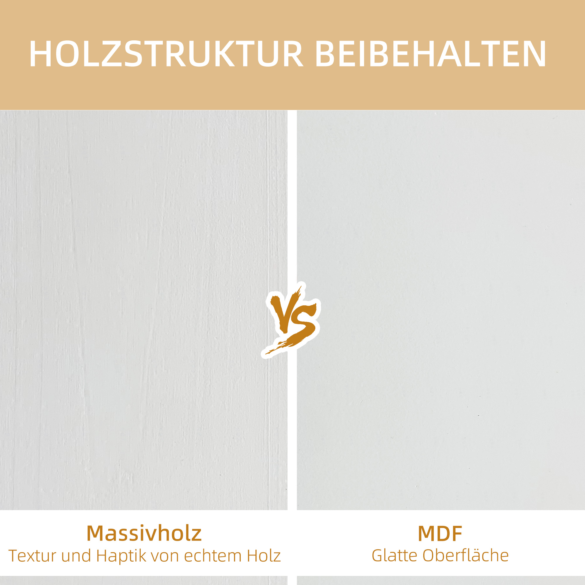 Wandregal, Schweberegal, 5 Regale, Massivholz, Weiß