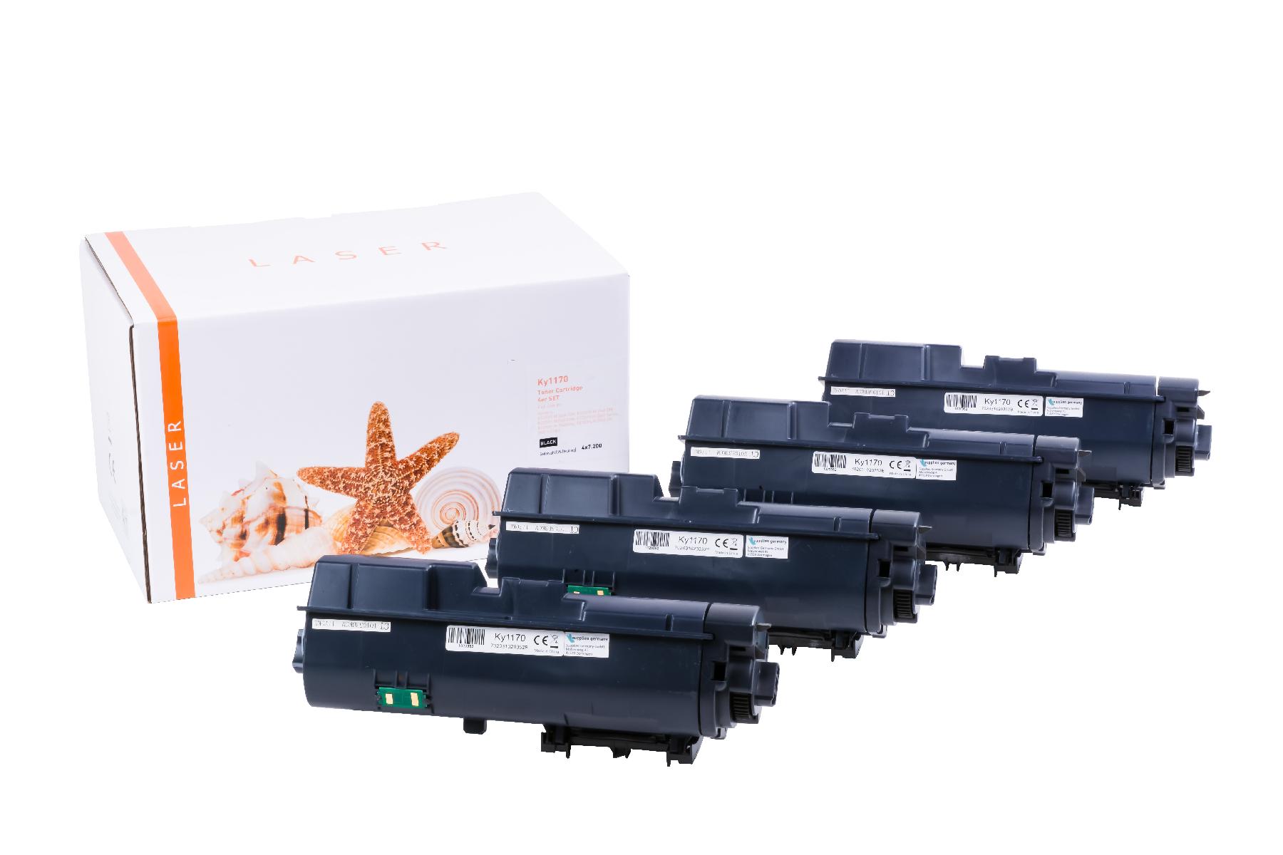 4er Set TK1170 alternativ Toner black für Kyocera / TK1170 / 4x7.200 Seiten 4er Set TK1170 alternativ Toner black für Kyocera / TK1170 / 4x7.200 Seiten