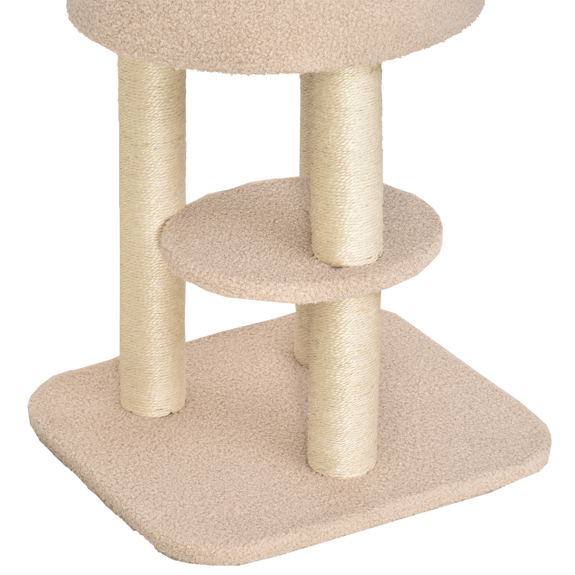 Kratzbaum 148 cm hoch Katzenbaum mit Höhle, 4 Spielzeuge, Sisalstämme, große Plattform, mehrstöckig für Katzen bis 5 kg
