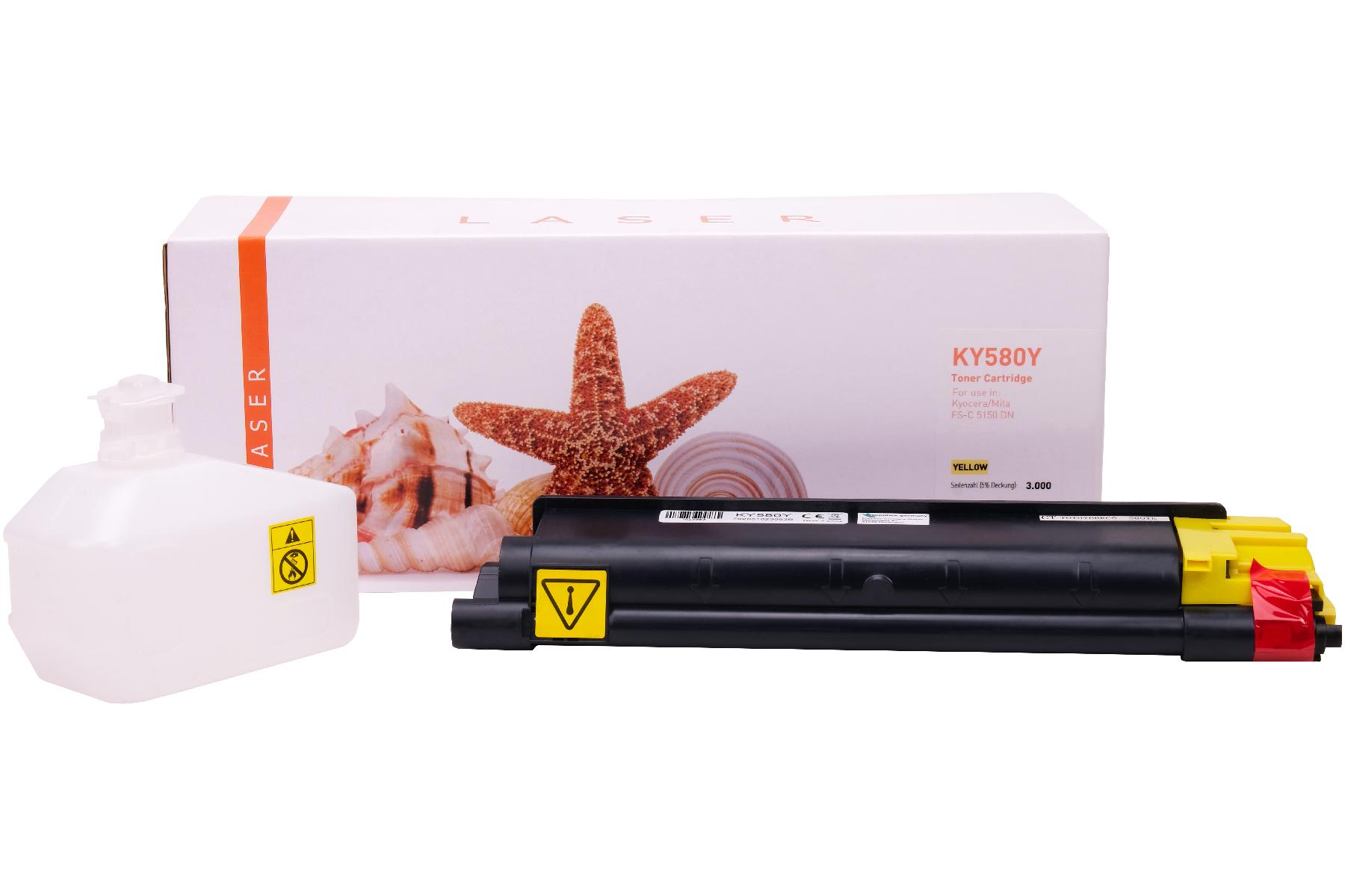 TK580Y alternativ Toner yellow für Kyocera / TK580Y / 3.000 Seiten