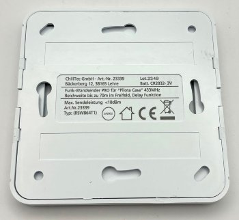 Funk-Wandsender PRO für "Pilota Casa", 433,92MHz, max. 70m, Batterie CR2032