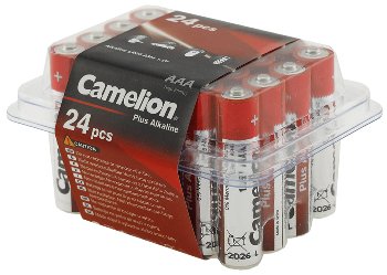 Micro-Batterien CAMELION AlkalinePlus / Typ AAA/LR03, 1,5V, 24er Haushaltsbox