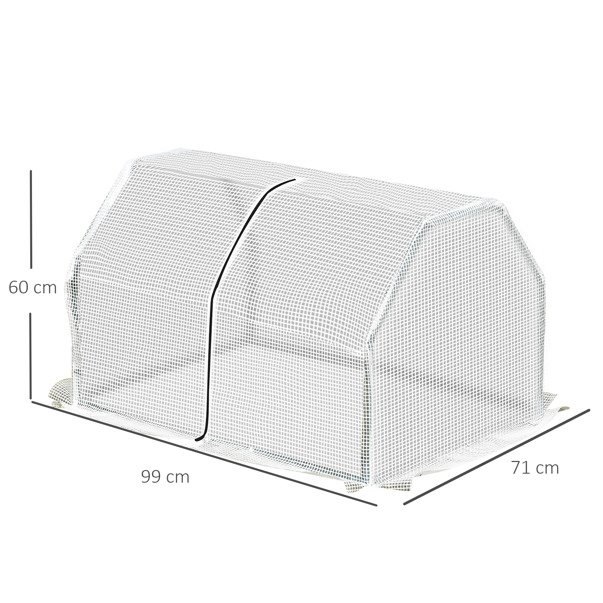 Mini Gewächshaus, wetterbeständig, leicht zu transportieren, 99 cm x 71 cm x 60 cm, Folientunnel, Grün