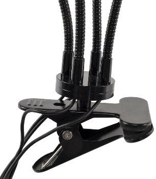 LED Pflanzenlampe "CT-PFL" Rot+Blau, 4-fach, Klemmhalter, Kabel-Fernbedienung