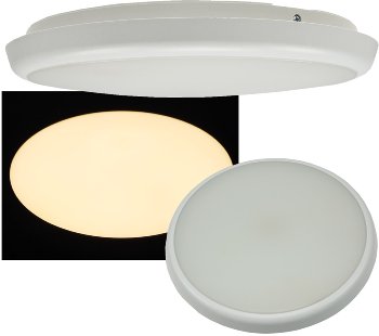 LED Deckenleuchte "SALAO 22 WW" IP54 / 22W, 2200lm, 3000K, HF Bewegungsmelder