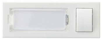 Klingeltaster mit Namensschild, weiß, Kunststoff, 91x32x18mm