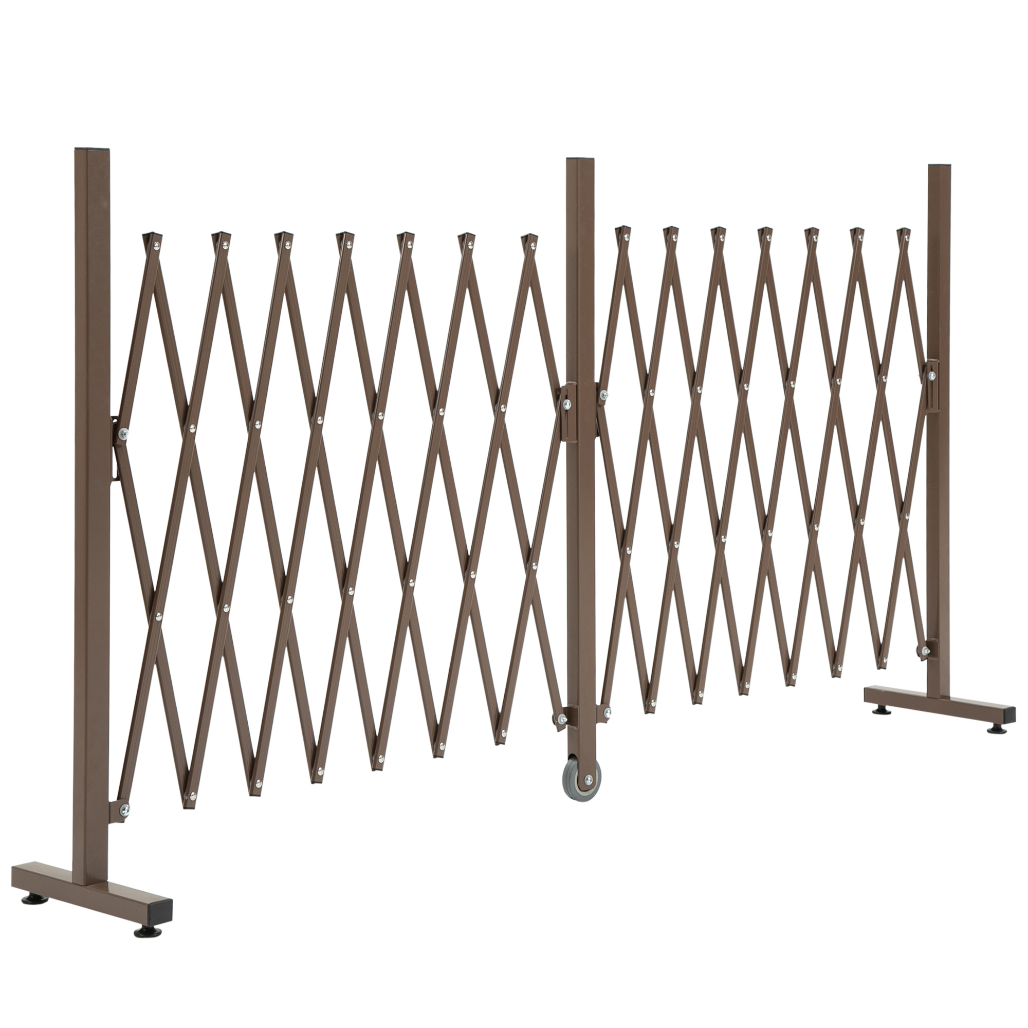 Scherengitter Absperrgitter Scherensperre ausziehbar 52-405cm Garten Alu Braun H103,5cm Scherengitter Absperrgitter Scherensperre ausziehbar 52-405cm Garten Alu Braun H103,5cm