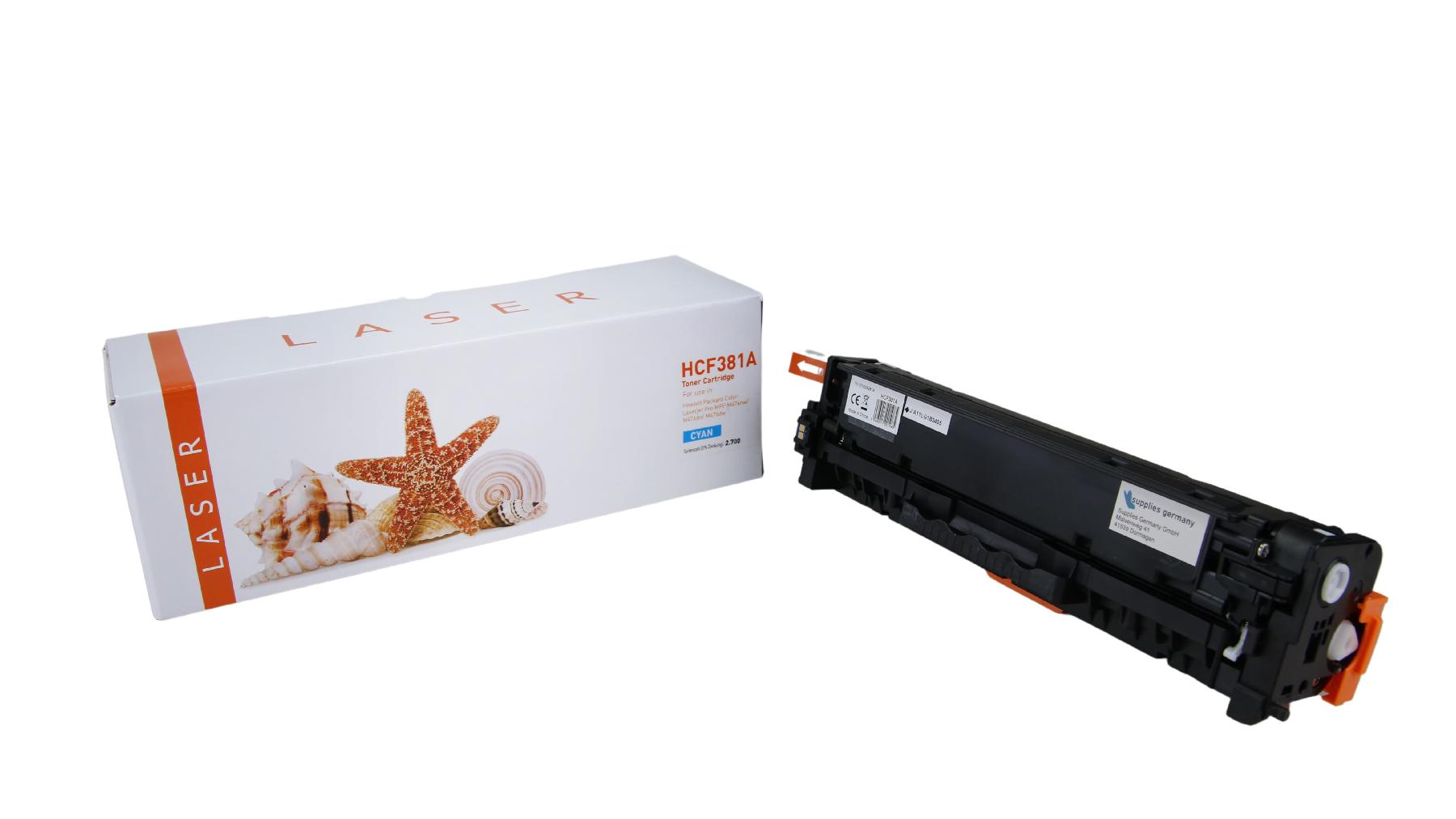 CF381A alternativ Toner cyan für HP / CF381A / 312A / 2.700 Seiten