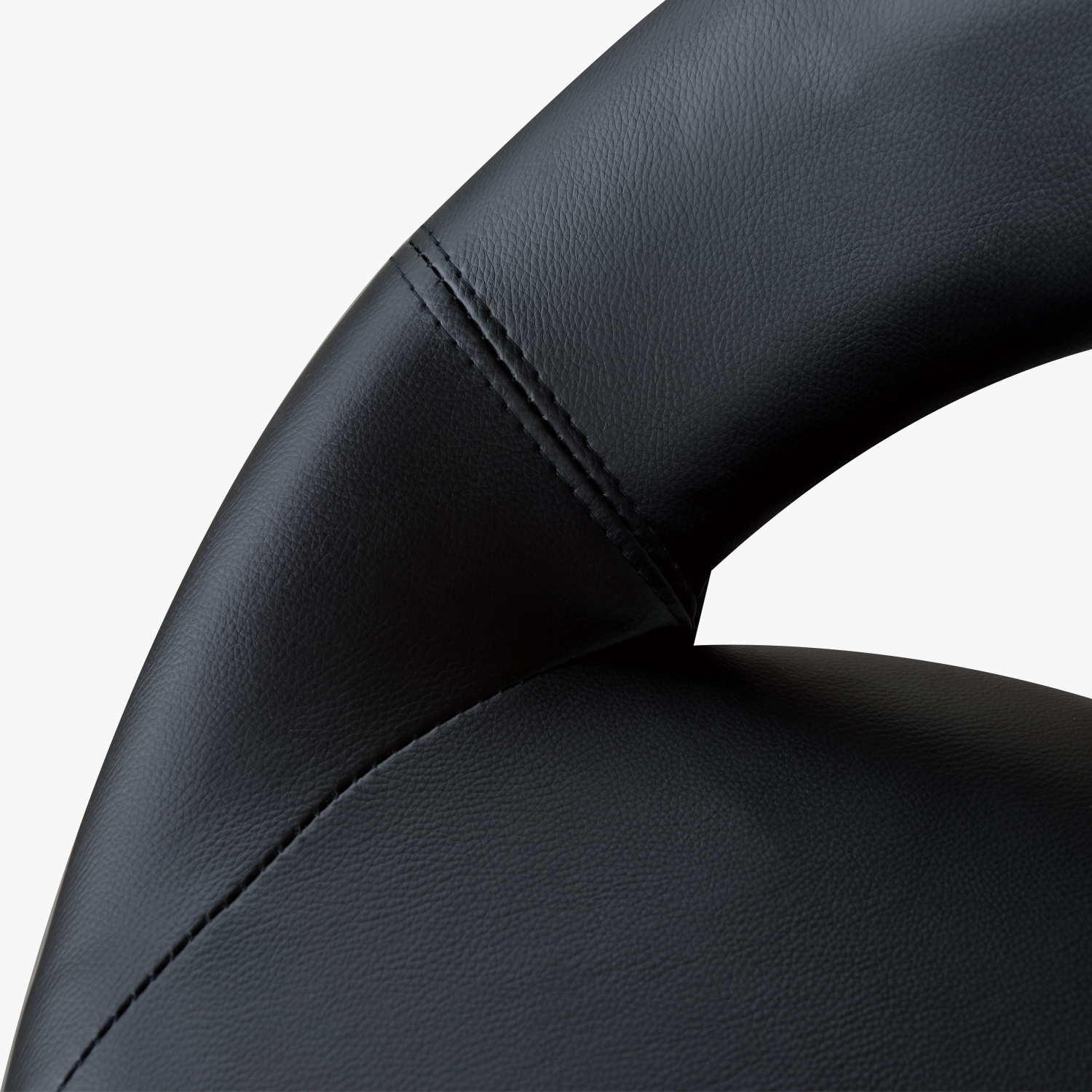 Rollhocker Arbeitshocker Drehhocker Bürostuhl höhenverstellbar, PU+Metall, Schwarz, 50 x 54 x (66-78) cm