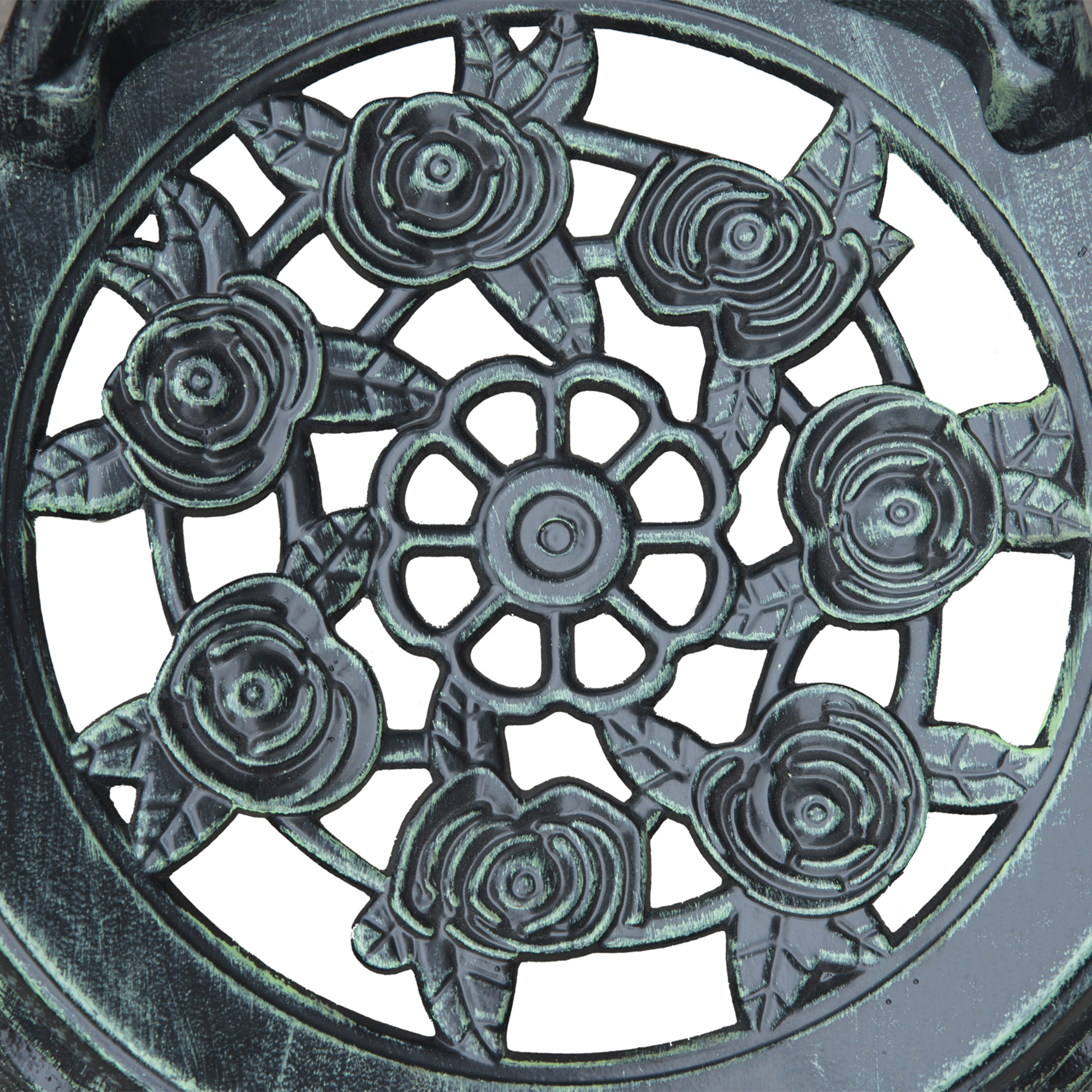 Bistroset Gartenset für 2 Personen Balkonmöbel Set Gussaluminium Antik Grün