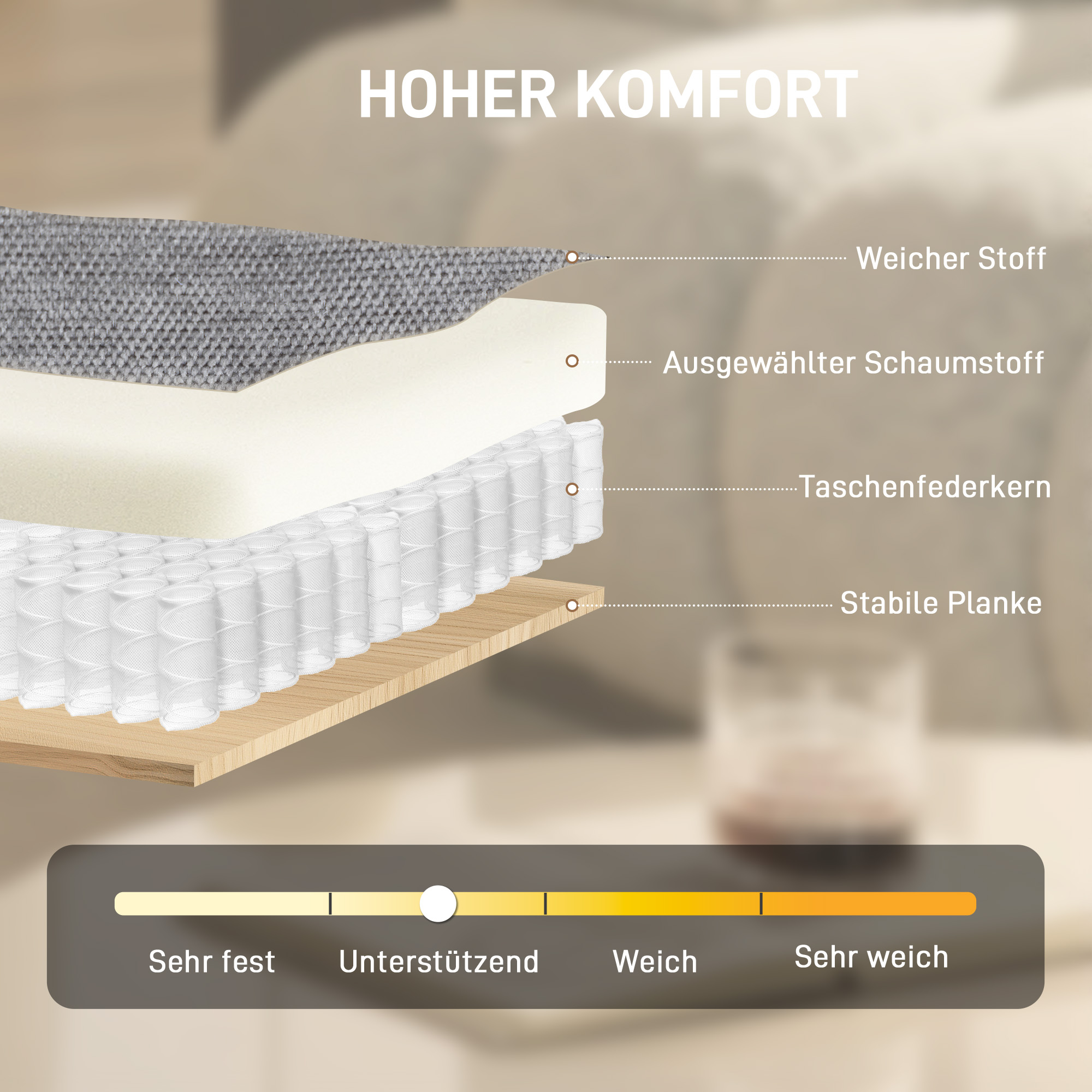 Drehbarer Akzentstuhl, gepolsterter Lesesessel mit Chenille, breitem Sitz, Federkissen und Metallbeinen, Hellgrau