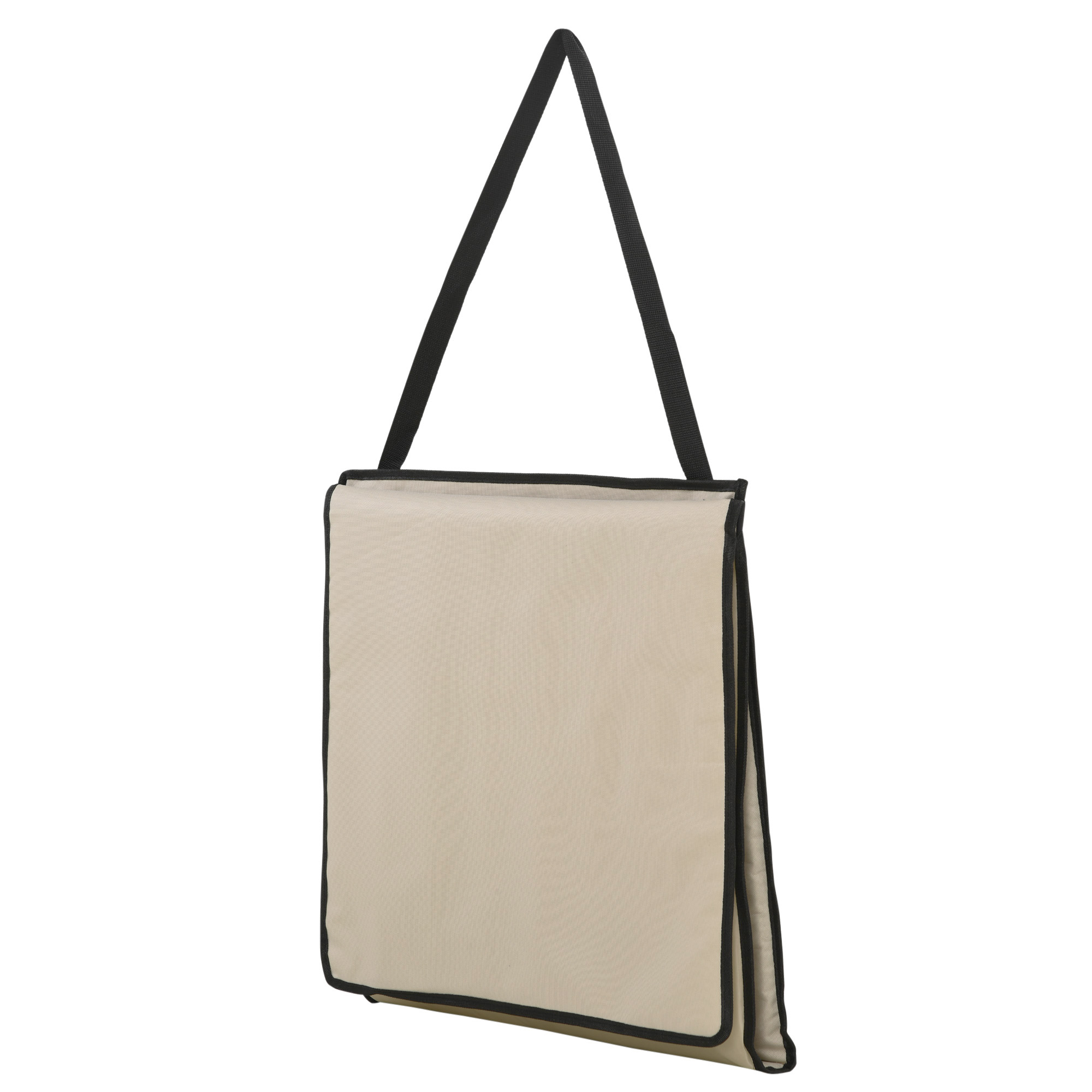 Strandliege, klappbar, verstellbare Rücklehne, Seitentasche, weiche Polsterung, Stahlrahmen, Beige, 142x51x40cm