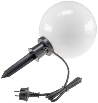 Garten Kugelleuchte Erdspieß "CT-GL30cm" / IP44, 230V, 1,5m Kabel, E27 Fassung