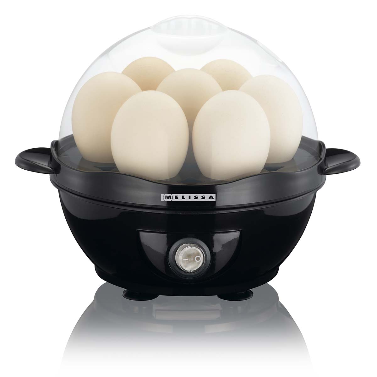 Eierkocher 7 Eier mit transparenter Taste 360W schwarz Eierkocher 7 Eier mit transparenter Taste 360W schwarz