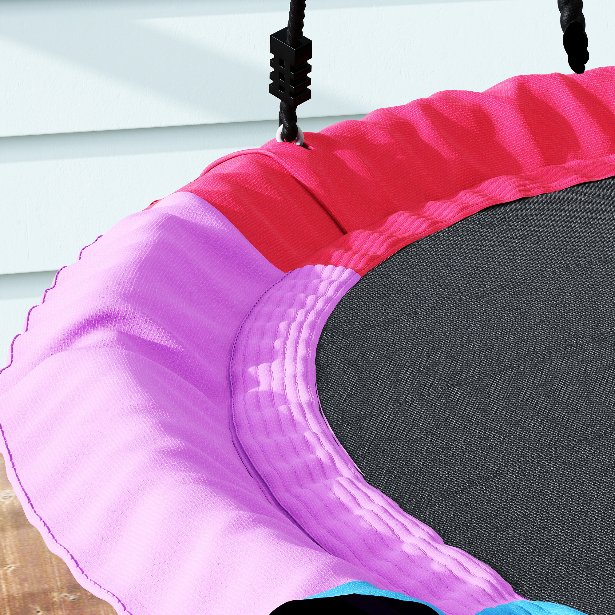 Nestschaukel höhenverstellbar Hängeschaukel Ø 120 cm bis zu 300kg für 3-8 Jahre Kinder, 120 x 120 x 180 cm Mehrfarbig