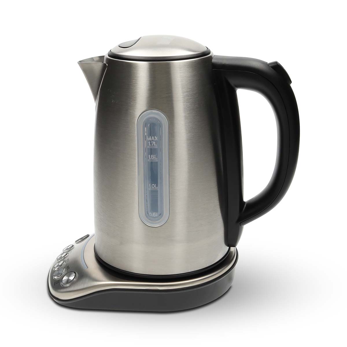 SmartLife Wasserkocher | Wi-Fi | 1.7 l | Edelstahl | 70,80,90,100 °C | Temperaturanzeige | Um 360 Grad drehbar | Verdecktes Heizelement | Strix Controller | Android? / IOS