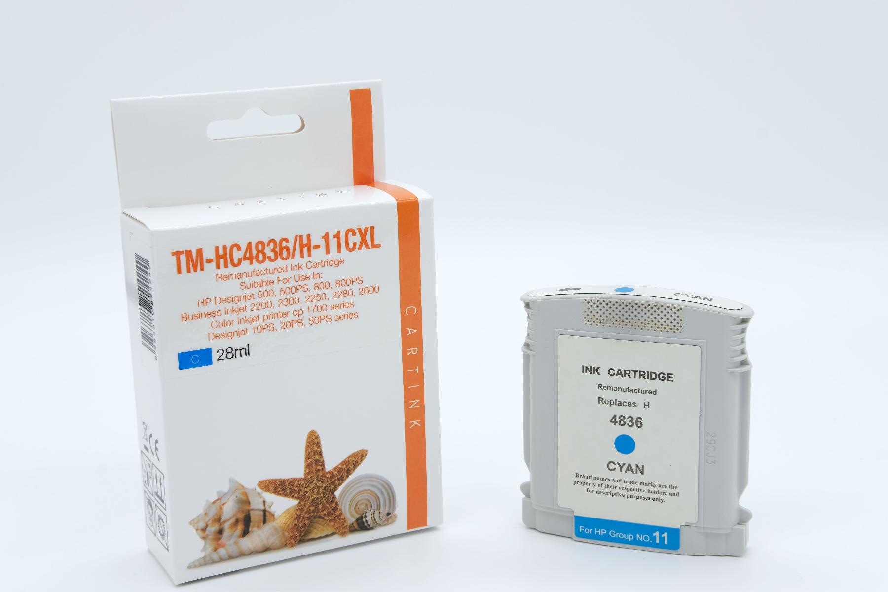 C4836 / H11 /  Refill Tinte cyan für HP / C4836A / 28ml
