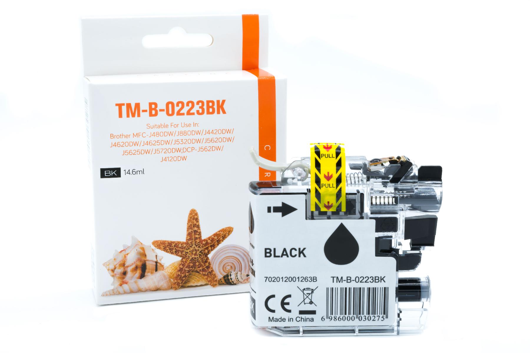 LC223BK alternativ Seestern Tinte black für Brother / LC223BK / 14,6ml