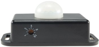 Bewegungsmelder 12-24V=, 6A, IP20, bis 8m Reichweite, 60°, 1-10min