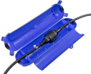 Kabelschutzbox für Aussen IP44 XL, für CEE, LxØ 365x90mm, Blau