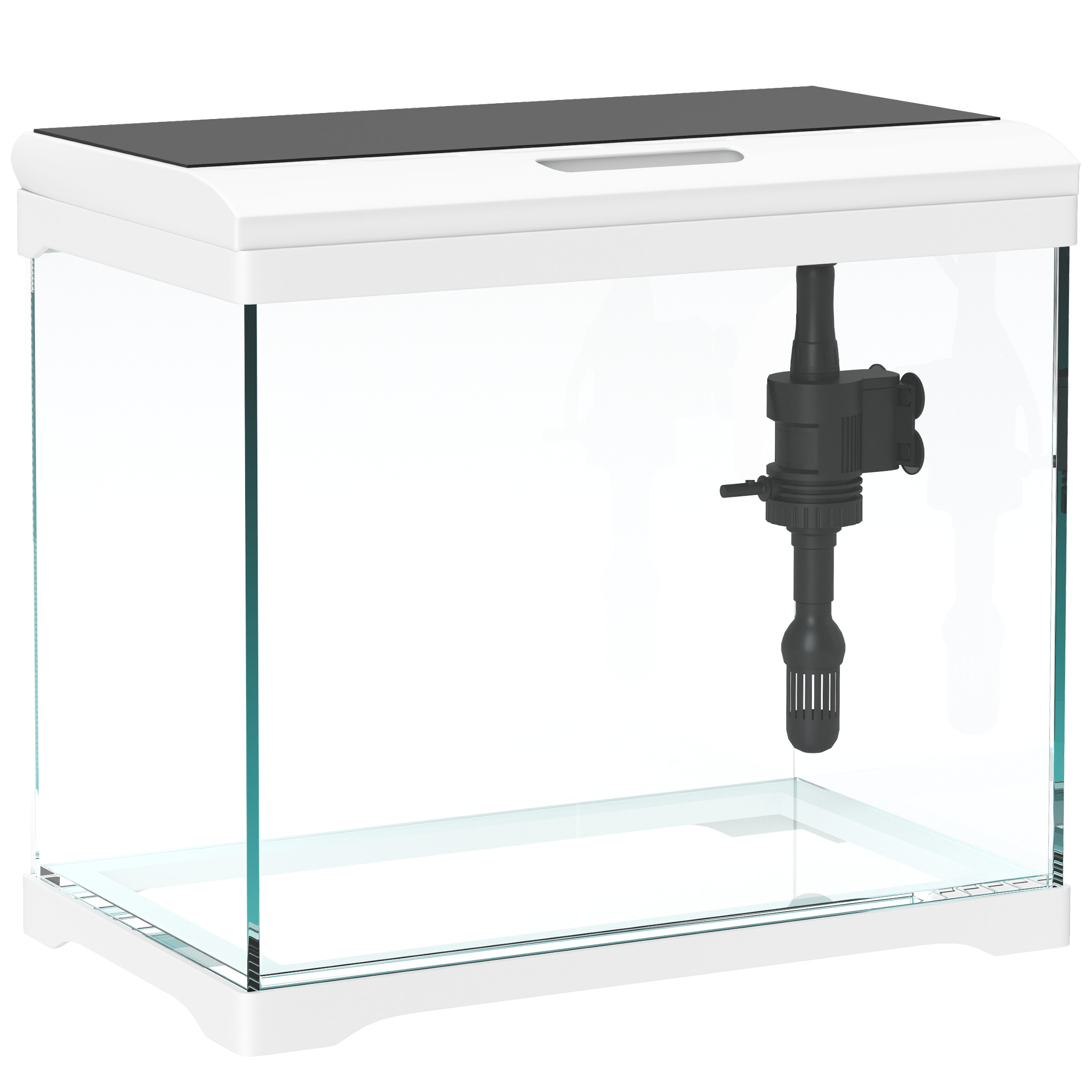 Aquarium, 17 L Tropenfischaquarium, leichte Pflege, klare Sicht, mit LED-Leuchten, 35L x 21B x 31H cm, Weiß+Schwarz Aquarium, 17 L Tropenfischaquarium, leichte Pflege, klare Sicht, mit LED-Leuchten, 35L x 21B x 31H cm, Weiß+Schwarz