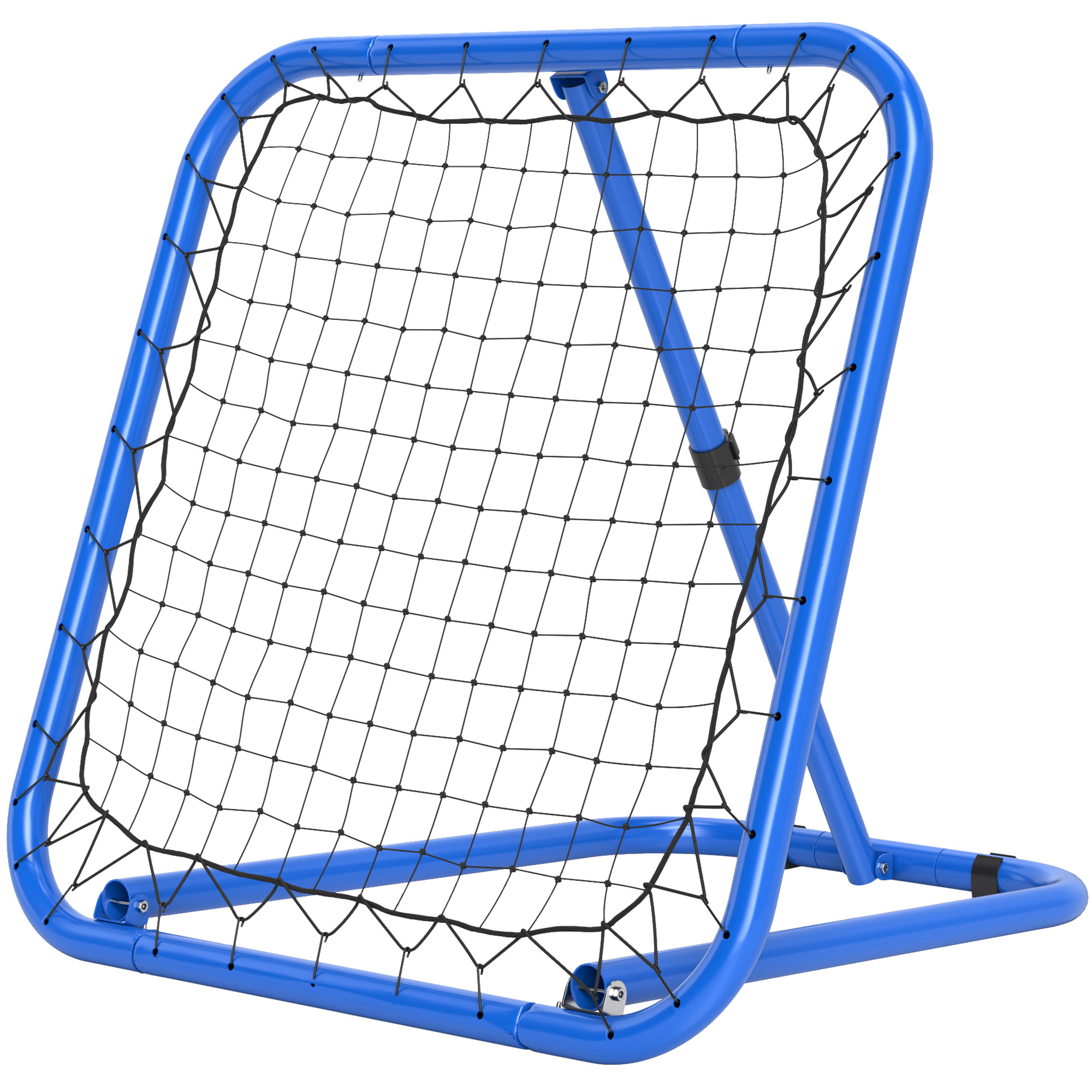 Fußball Rebounder-Netz, klappbar, Rückprallwand, Verstellbar in 5 Stufen, Metall, 78 x 84 x 65-78 cm, Blau Fußball Rebounder-Netz, klappbar, Rückprallwand, Verstellbar in 5 Stufen, Metall, 78 x 84 x 65-78 cm, Blau
