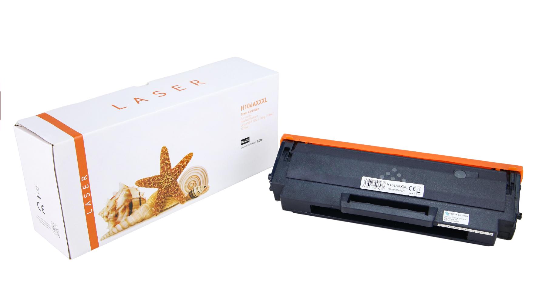 106AXXXL alternativ Toner black für HP / W1106A / 5.000 Seiten 106AXXXL alternativ Toner black für HP / W1106A / 5.000 Seiten