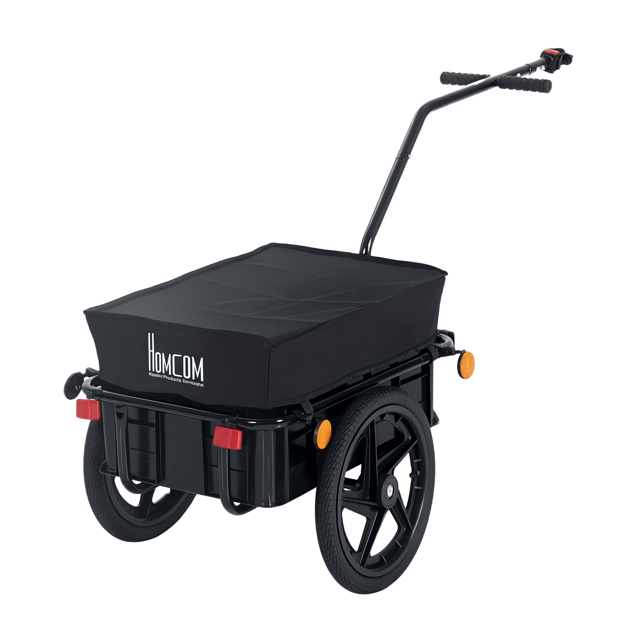 Lastenanhänger, Fahrradanhänger, abnehmbarer Korb, Universalkupplung, bis 40 kg, Stahl, schwarz, 144 x 59 x 80cm Lastenanhänger, Fahrradanhänger, abnehmbarer Korb, Universalkupplung, bis 40 kg, Stahl, schwarz, 144 x 59 x 80cm