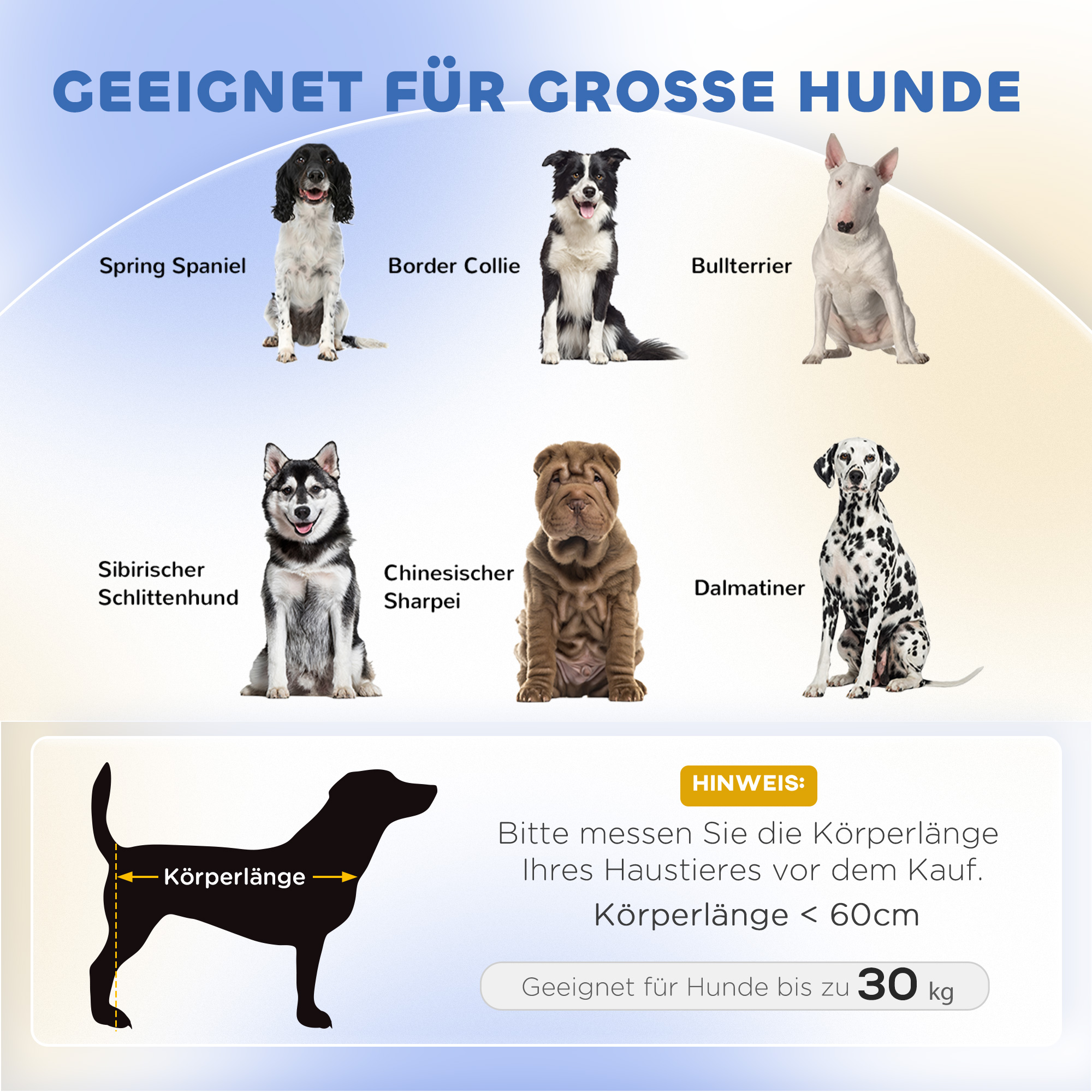 Hundebett Hundesofa Haustiersofa, Eukolyptusholz, 98 x 67 x 25 cm, Blau