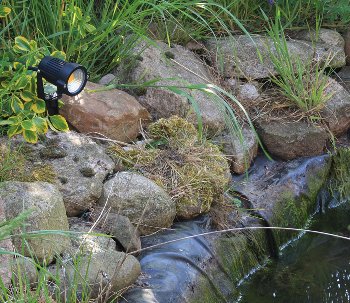 LED Gartenleuchte "CT-GS5" 5W, IP44, 230V, 1,5m Kabel+Erdspieß, warmweiß