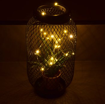 LED Batterie-Lichterkette "SilverWire80" / 80 micro LEDs, 8m, warmweiß, IP44