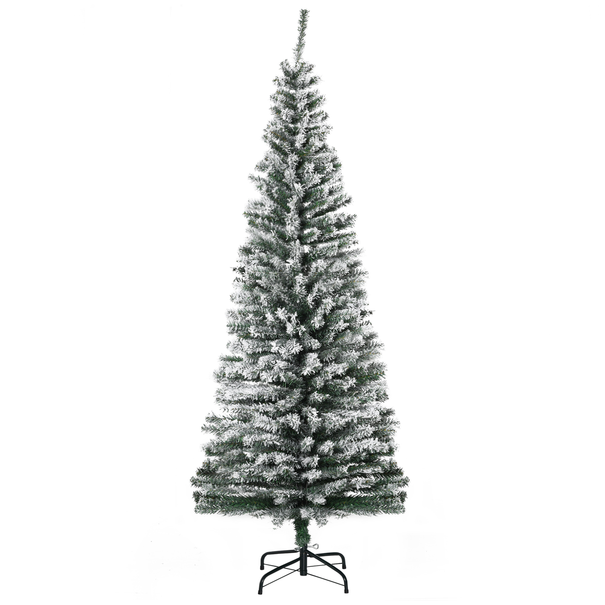 Künstlicher Weihnachtsbaum 180 cm Bleistift Kiefernbaum mit Schnee, 492 Spitzen für drinnen Künstlicher Weihnachtsbaum 180 cm Bleistift Kiefernbaum mit Schnee, 492 Spitzen für drinnen