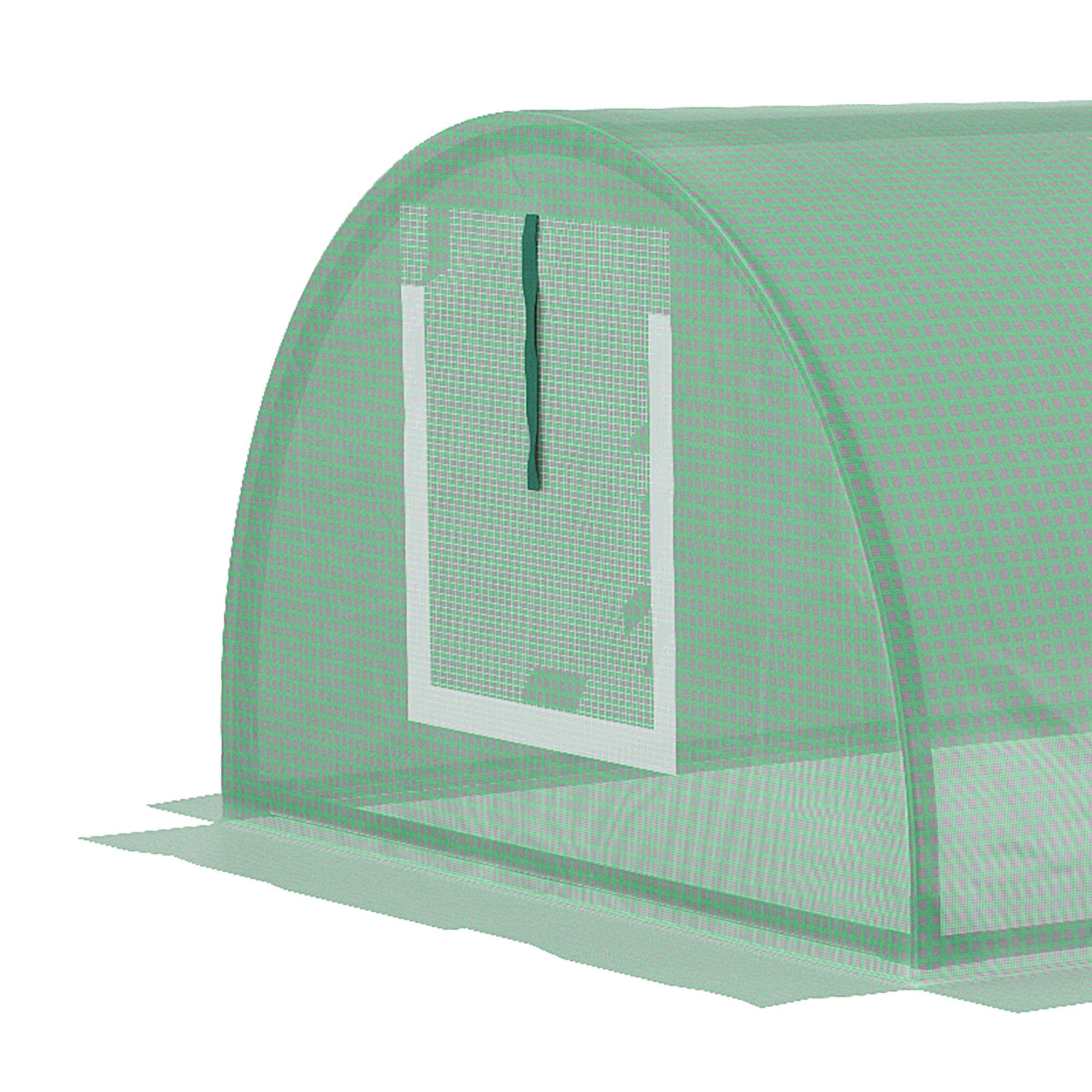 Foliengewächshaus, wetterbeständig, UV-beständig, Folientunnel, 300 cm x 80 cm x 45 cm, Grün