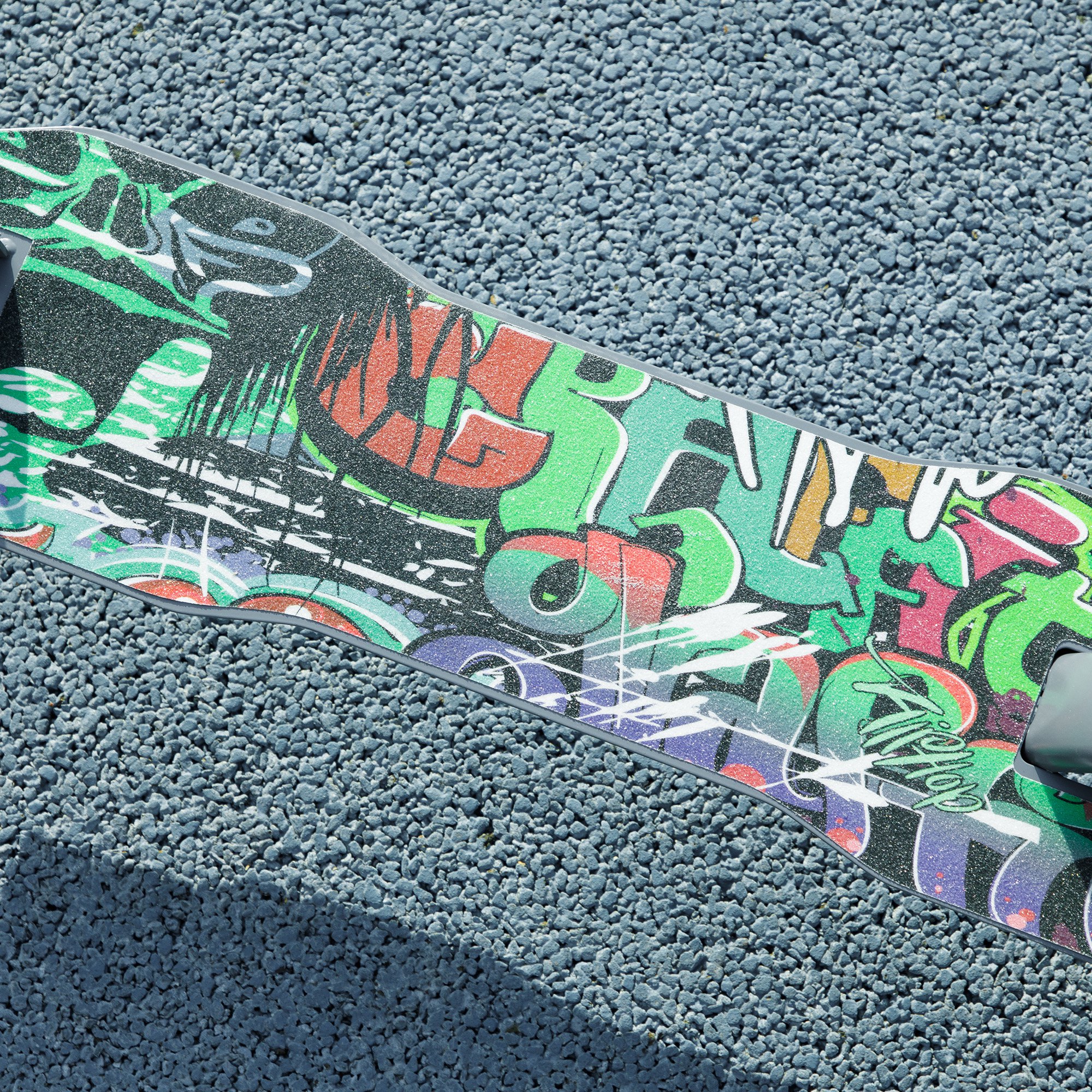 Tretroller, höhenverstellbar, Hinterradbremse, faltbar, 100 kg belastbar, Grün