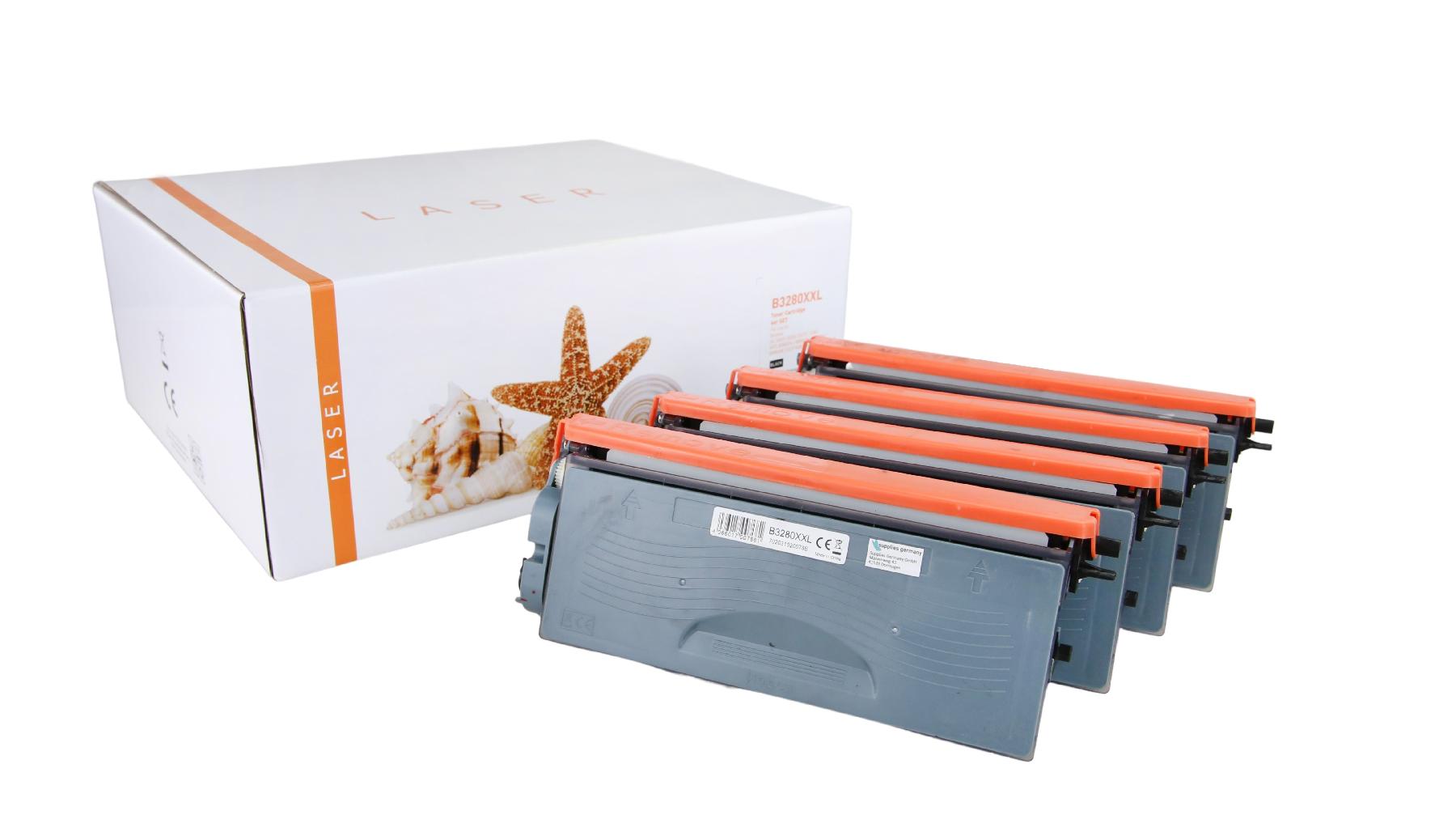4er Set TN3280XXL alternativ Toner black für Brother / TN3280XXL / 4x12.000 Seiten 4er Set TN3280XXL alternativ Toner black für Brother / TN3280XXL / 4x12.000 Seiten