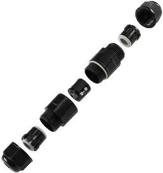Kabelverbinder 3-polig, IP68, 450V/24A / Schraubanschluss, für Kabel Ø 6-11mm