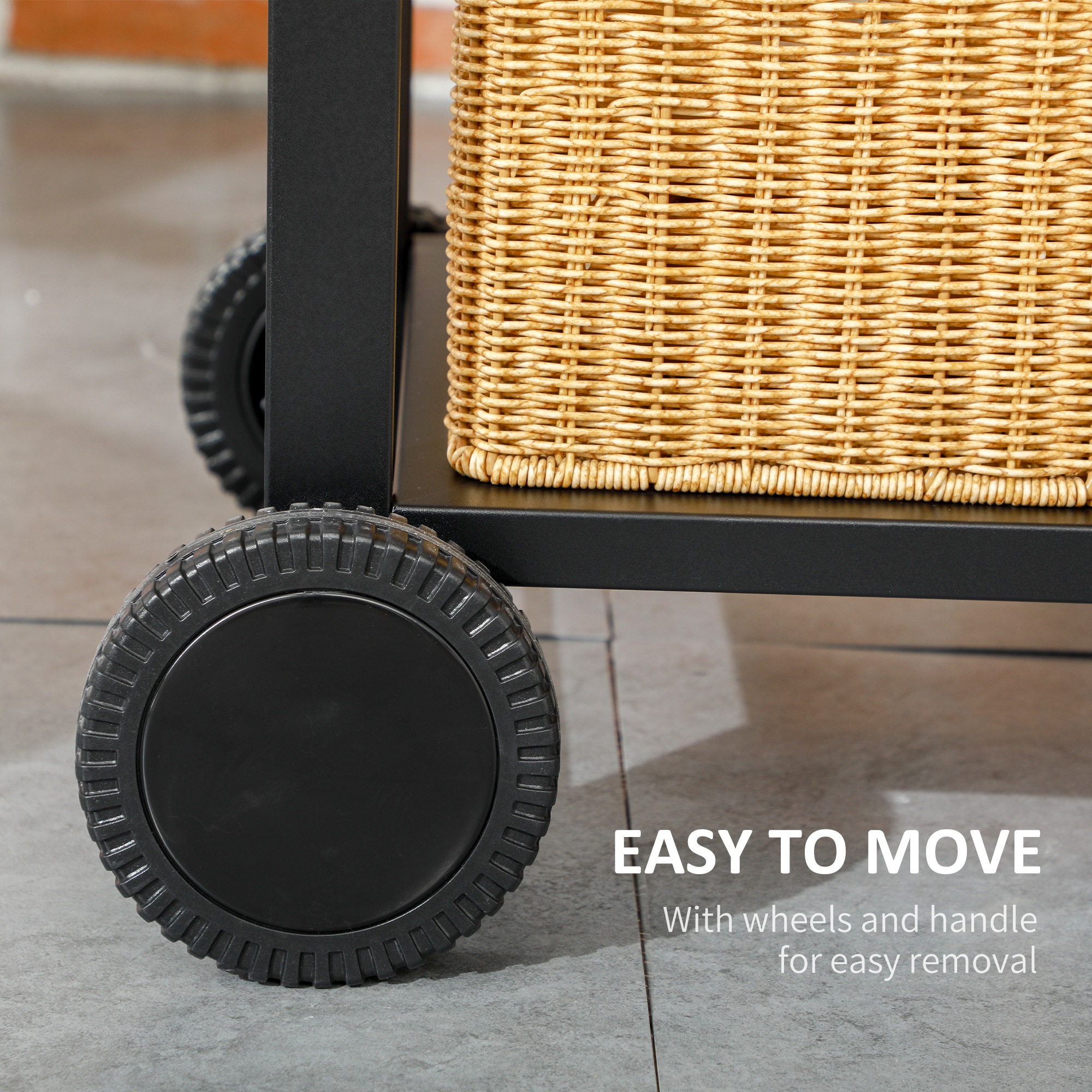 Kohlegrill BBQ-Grill Smoker, inkl. Thermometer, Flaschenöffner, 120 x 64 x 114 cm, Schwarz