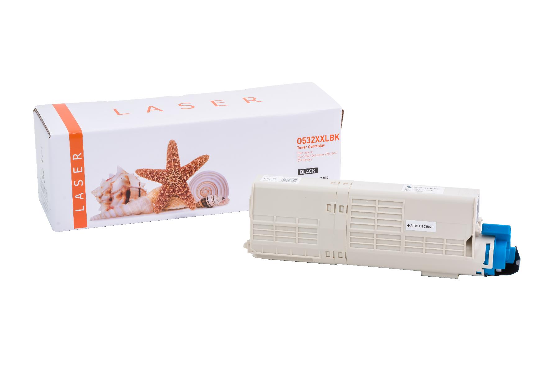 C532XXLBK alternativ Toner black für Oki / 46490608 / 7.000 Seiten