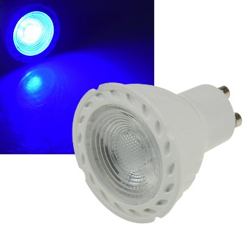 LED Strahler GU10 "LDS-50" blau, 38°, 230V/5W